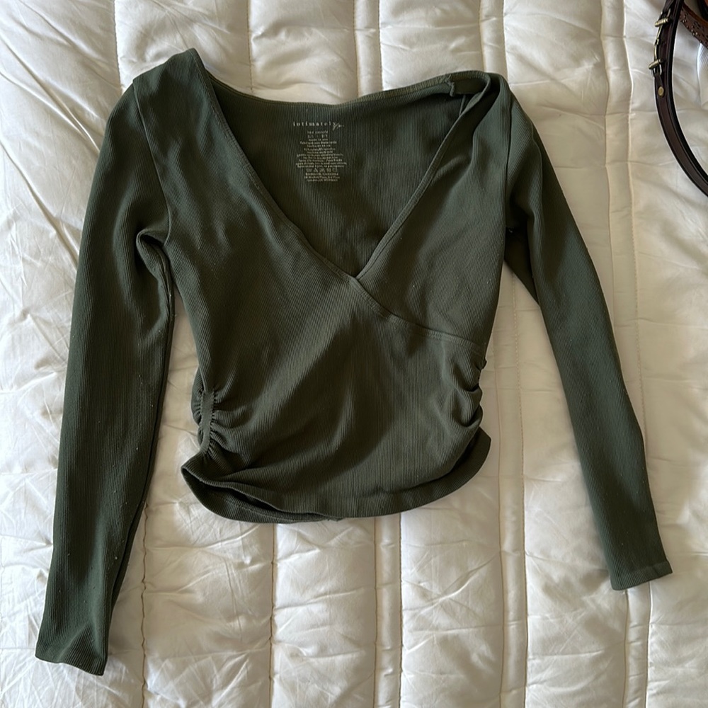 Free people ruched crossover top